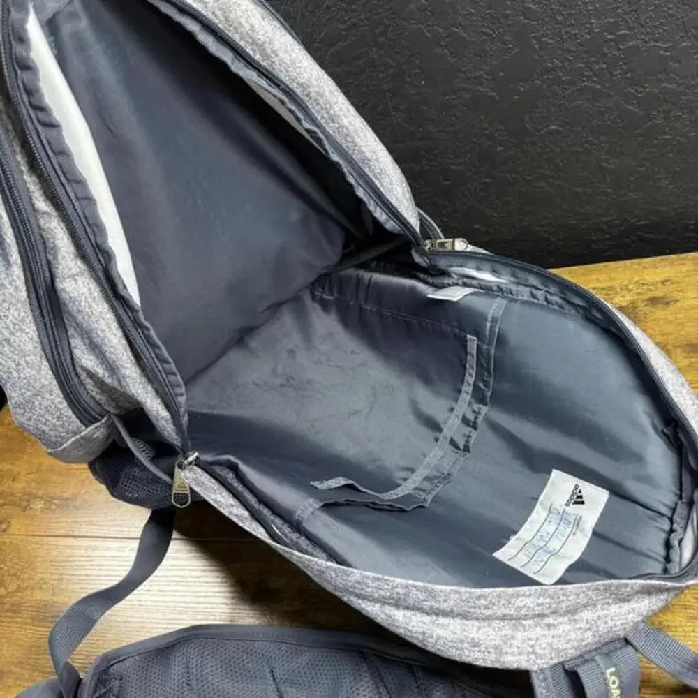 Adidas Prime Gray Polyester Multi-Compartment Laptop Backpack Unisex‎ Large